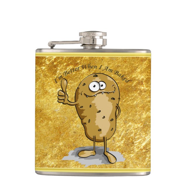 Flasques caricature personnage pomme de terre aux grands ye (Devant)