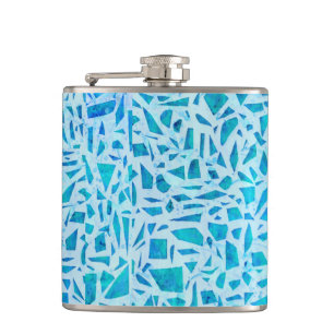 Flasques Carreau de verre mosaïque turquoise bleu moderne c