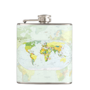 Flasques Carte mondiale Globe Pays Atlas