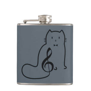 FLASQUES CAT ET MUSIQUE NOTE
