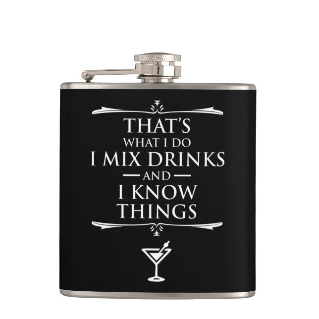 Flasques C'est ce que je fais pour mélanger des boissons et (Devant)