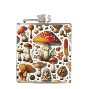 Flasques Champignons Sauvages Fantaisistes
