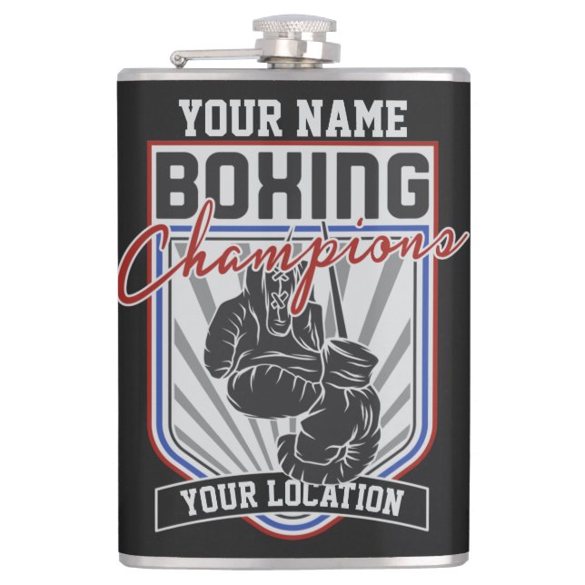 Flasques Champions de boxe personnalisés Boxer Fitness Gym (Devant)