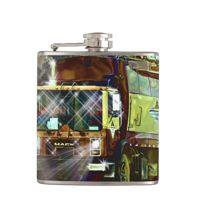 Flasques Chauffeur de camion-poubelle, Camion-poubelle (Devant)