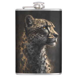Flasques Cheetah Portrait Animal Nature Faune Art Esprit