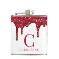 Chic blanc rouge éclaboussure Parties scintillant