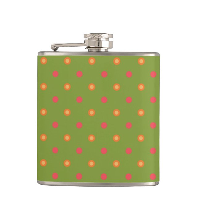 Flasques Chic Coloris Pois Hip Flask (Devant)