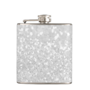 Flasques Chic élégant glamour Faux Paillettes Blanches