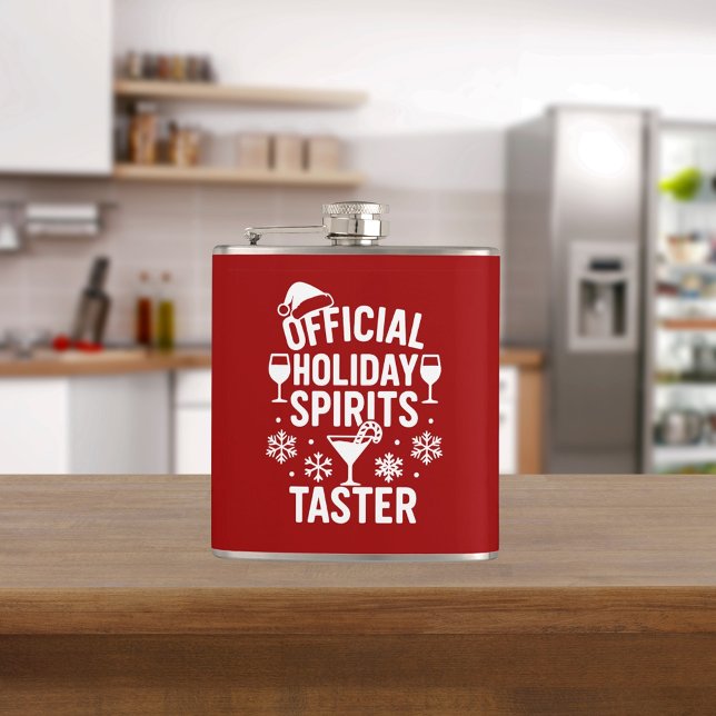 Flasques Christmas quote funny party spirits taster red (Créateur téléchargé)