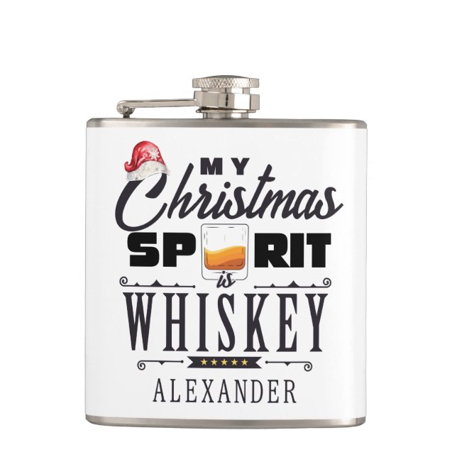 Flasques Christmas Spirit Is Whiskey Bourbon Xmas Gift (Devant)