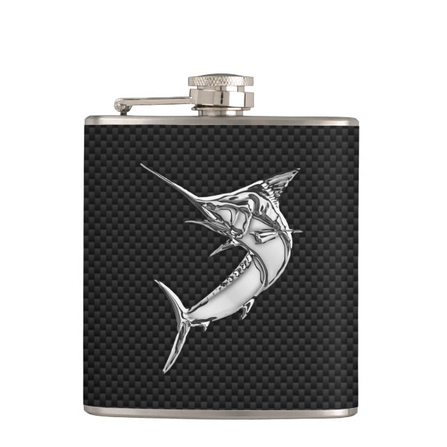 Flasques Chrome Marlin sur la copie de fibre de carbone (Devant)