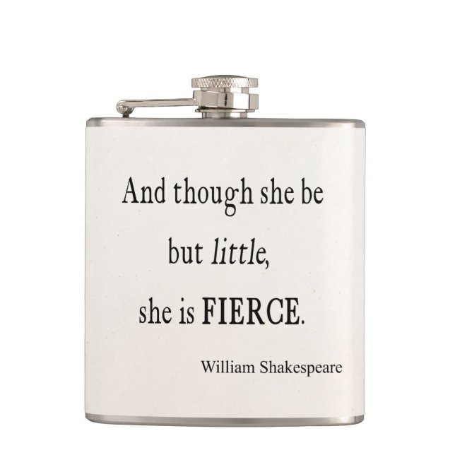 Flasques Citation de Shakespeare elle soit de petites mais (Devant)