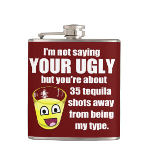 Flasques Citation hilare de tequila