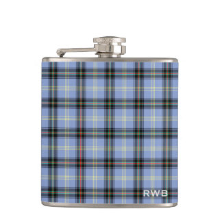 Flasques Clan Bell Tartan Monogramme