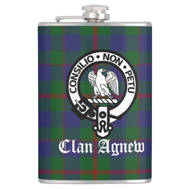 Flasques Clan écossais Agnew Crest & Tartan (Devant)