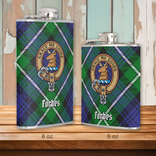 Flasques Clan Forbes Crest sur Tartan