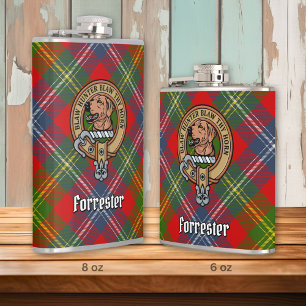 Flasques Clan Forrester Crest sur Tartan