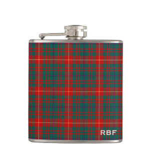 Flasques Clan Fulton Tartan Monogrammé