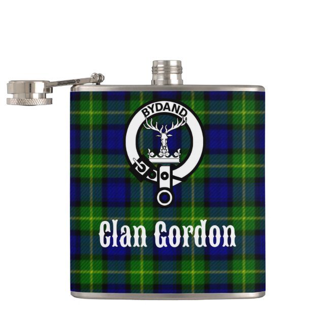 Flasques Clan Gordon Tartan Crest (Ouvert)
