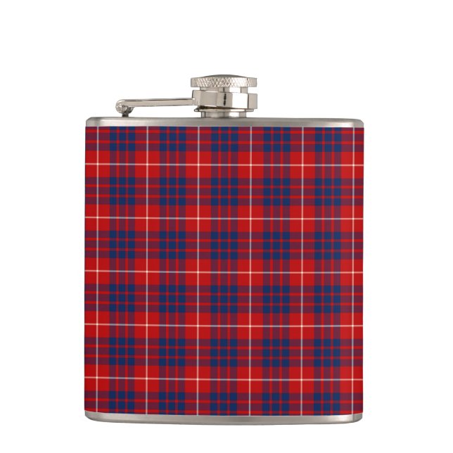 Flasques Clan Hamilton Bright Red et Royal Blue Tartan (Devant)