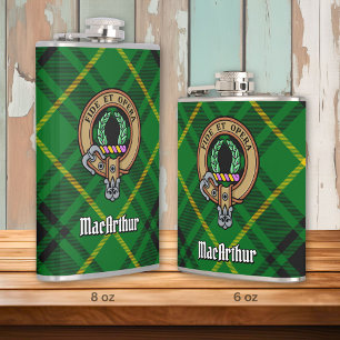 Flasques Clan MacArthur Crest sur Tartan