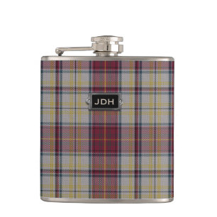 Flasques Clan monogramme Harmon Robe Tartan Plaid Flask