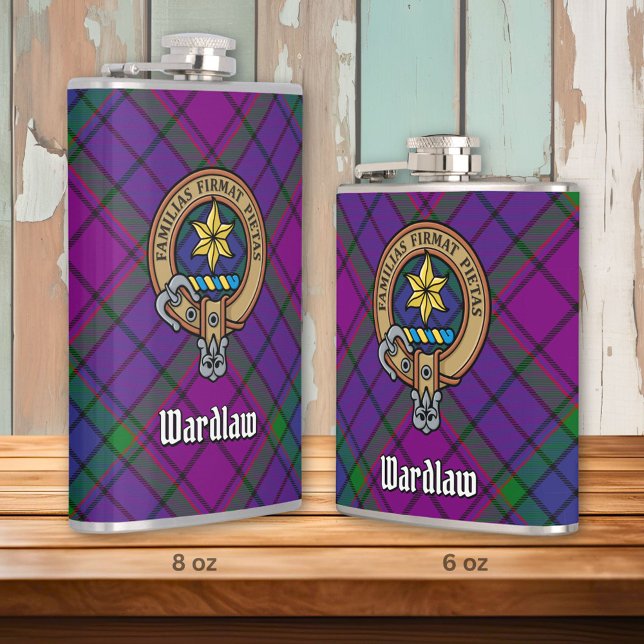 Flasques Clan Wardlaw Crest sur Tartan (Créateur téléchargé)