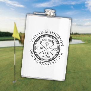 Flasques Classique Golf Personnalisé Hole in One