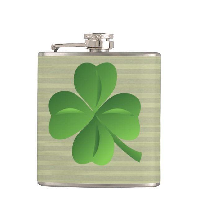 Flasques Classique tendance irlandais Lucky Shamrock (Devant)