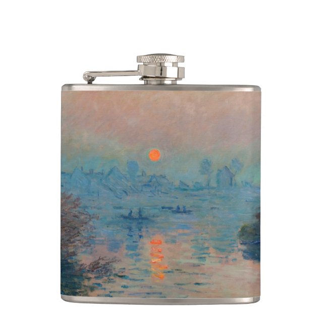 Flasques Claude Monet - Coucher de soleil sur la Seine à La (Devant)