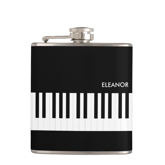 Flasques Clavier de musique noir et blanc pour piano (Devant)