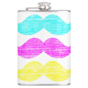 Flasques CMY Mustaches (style presse-lettres)
