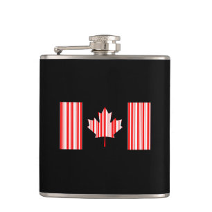 Flasques CODE BARRE DRAPEAU CANADA Code-barres canadien