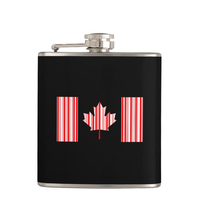 Flasques CODE BARRE DRAPEAU CANADA Code-barres canadien (Devant)
