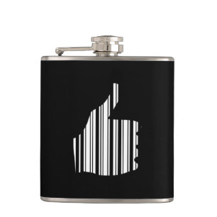 Flasques Code barre POUCES EN HAUT Conception de motif de g