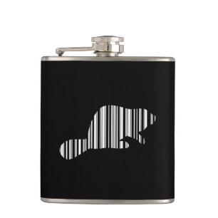 Flasques Code-barres CASTOR Motif de code-barres animal Des
