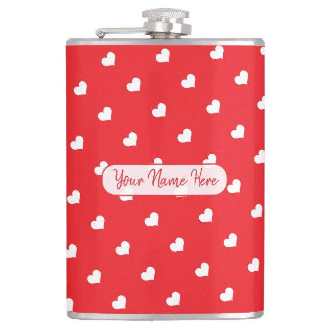 Flasques Cœurs Joyuse Saint-Valentin Moderne Amour Motif (Devant)