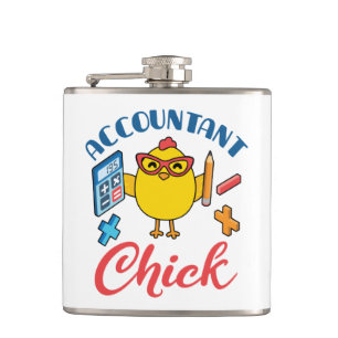 Flasques Comptable Chick Accounting CPA Graduation Women
