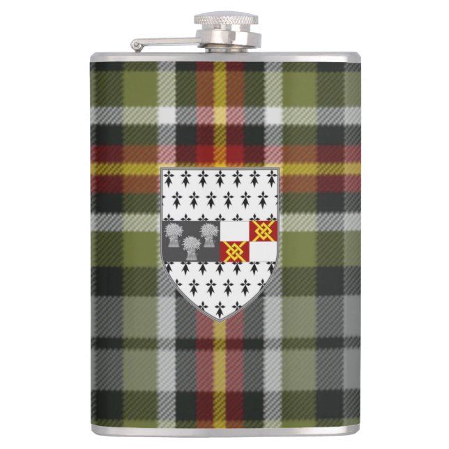 Flasques Comté d'Irlande Kilkenny Tartan & Crest (Devant)