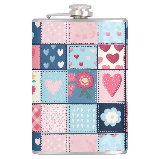 Flasques Conception Charming Cute Patchwork (Devant)