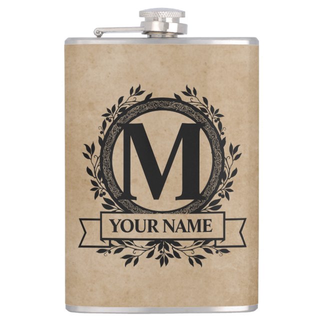 Flasques Conception de monogramme floral (Devant)