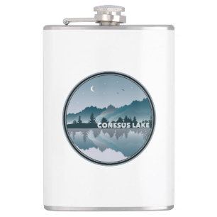 Flasques Conesus Lake New York Reflet