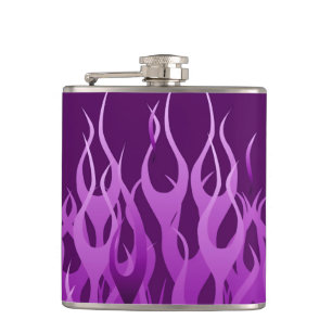 Flasques Cool Purple Racing Flames Design