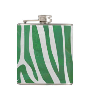 Flasques Copie verte et blanche de zèbre