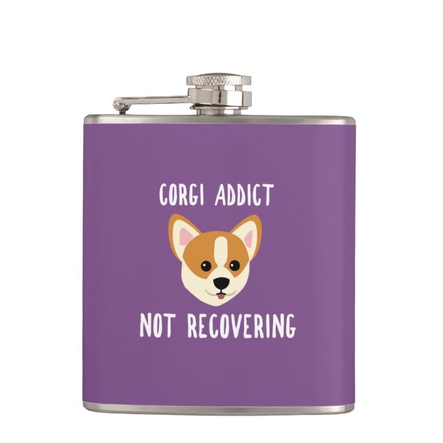 Flasques Corgi Addict ne se rétablissant pas (Devant)