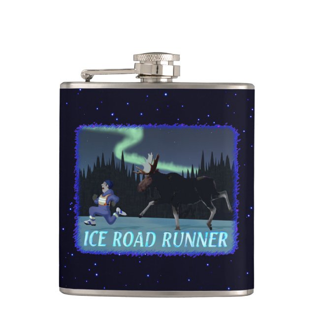Flasques Coureur de route sur glace (Devant)