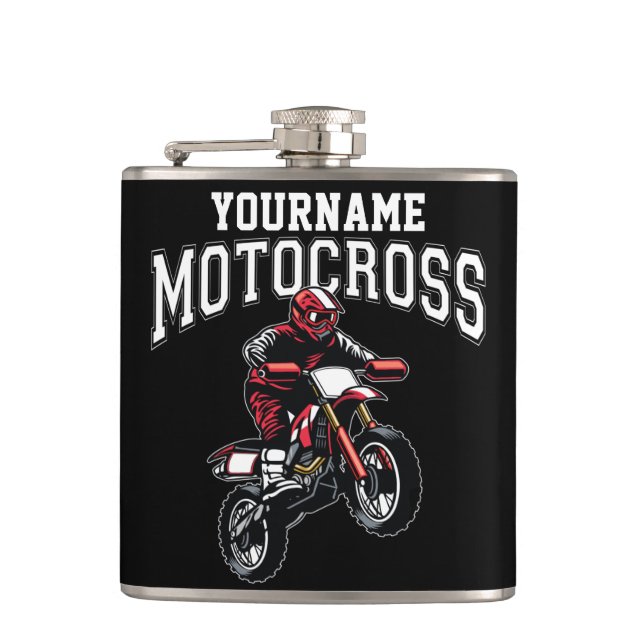 Flasques Course Motocross Dirt Bike Rider personnalisée (Devant)