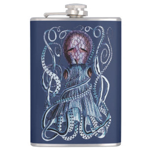 Flasques Coutume bleu Octopus marine côtière moderne violet