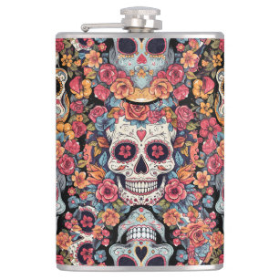 Flasques Crâne à sucre Dia de Los Muertos