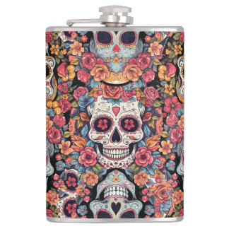 Flasques Crâne à sucre Dia de Los Muertos